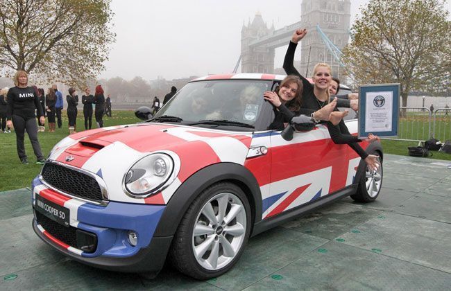 Guinness World Record- 28 People in a 2012 Mini