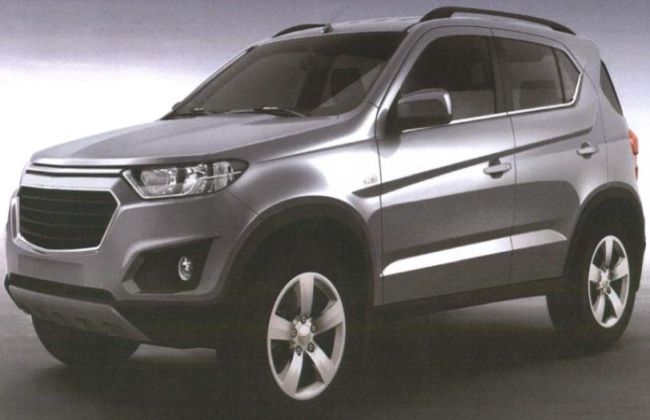 Chevrolet Niva Leaked Images, front side view
